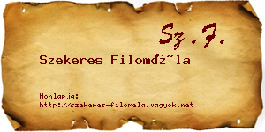 Szekeres Filoméla névjegykártya